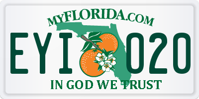 FL license plate EYIO20