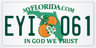 FL license plate EYIO61