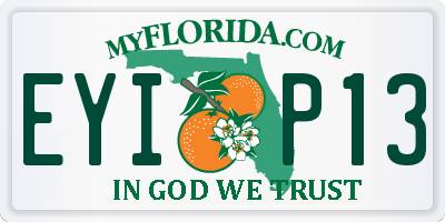 FL license plate EYIP13