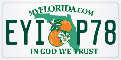FL license plate EYIP78