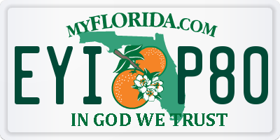 FL license plate EYIP80
