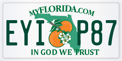 FL license plate EYIP87