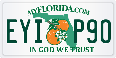 FL license plate EYIP90