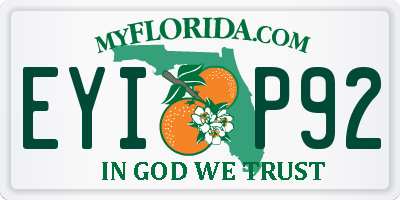 FL license plate EYIP92