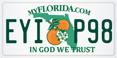 FL license plate EYIP98