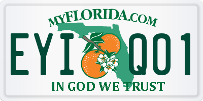 FL license plate EYIQ01