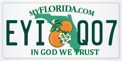 FL license plate EYIQ07