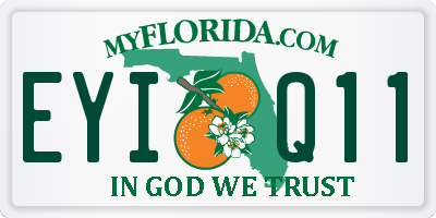 FL license plate EYIQ11