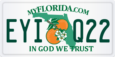 FL license plate EYIQ22