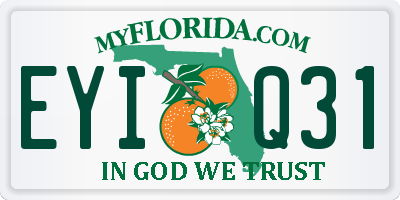 FL license plate EYIQ31