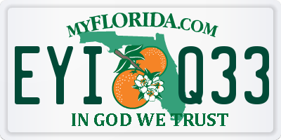 FL license plate EYIQ33