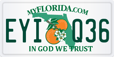 FL license plate EYIQ36