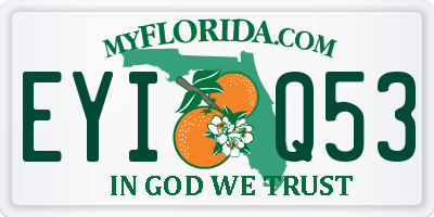 FL license plate EYIQ53