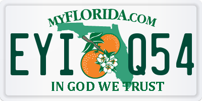 FL license plate EYIQ54