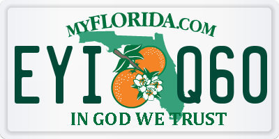 FL license plate EYIQ60