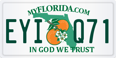 FL license plate EYIQ71