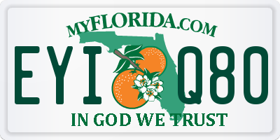 FL license plate EYIQ80