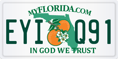 FL license plate EYIQ91