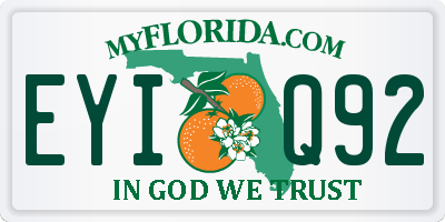 FL license plate EYIQ92