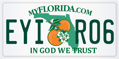 FL license plate EYIR06