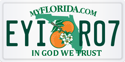 FL license plate EYIR07