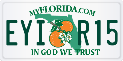 FL license plate EYIR15
