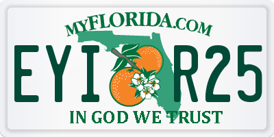 FL license plate EYIR25