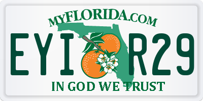 FL license plate EYIR29