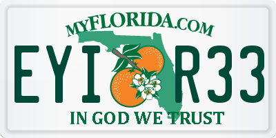 FL license plate EYIR33