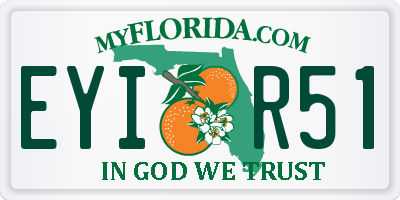 FL license plate EYIR51