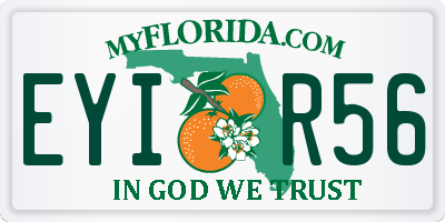 FL license plate EYIR56