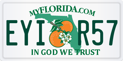 FL license plate EYIR57