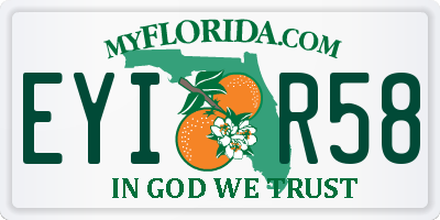 FL license plate EYIR58