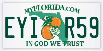 FL license plate EYIR59