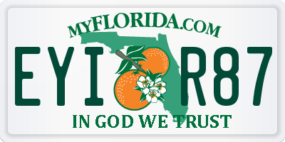 FL license plate EYIR87
