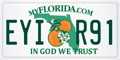 FL license plate EYIR91