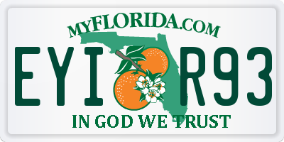 FL license plate EYIR93