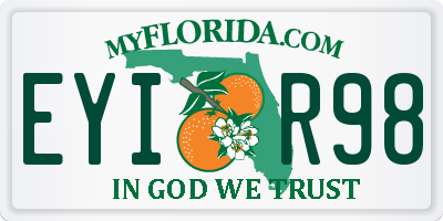 FL license plate EYIR98