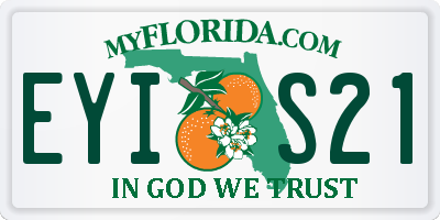 FL license plate EYIS21