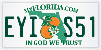 FL license plate EYIS51