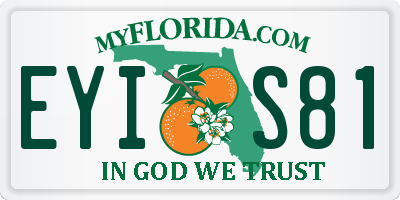 FL license plate EYIS81