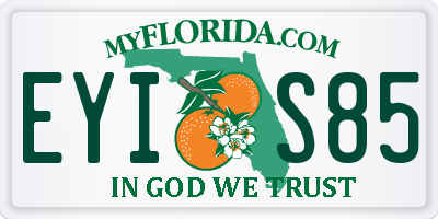 FL license plate EYIS85