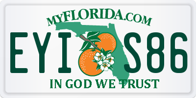 FL license plate EYIS86