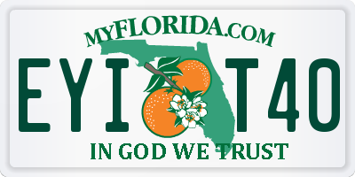 FL license plate EYIT40