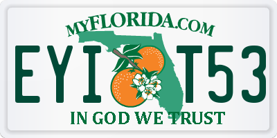 FL license plate EYIT53