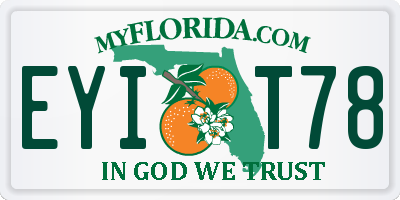 FL license plate EYIT78