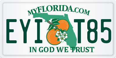 FL license plate EYIT85