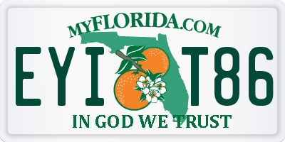 FL license plate EYIT86