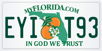 FL license plate EYIT93