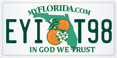 FL license plate EYIT98